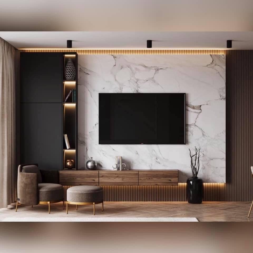 vách tivi ốp tấm nhựa pvc vân đá