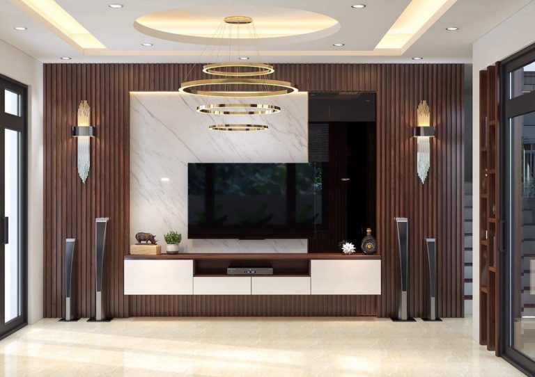 vách tivi ốp tấm nhựa pvc vân đá